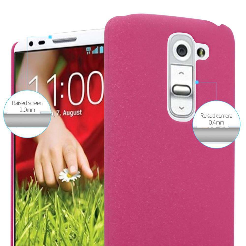 Cadorabo Schutzhülle für LG G2 MINI Hülle in Pink Etui Hard Case Handyhülle Cover
