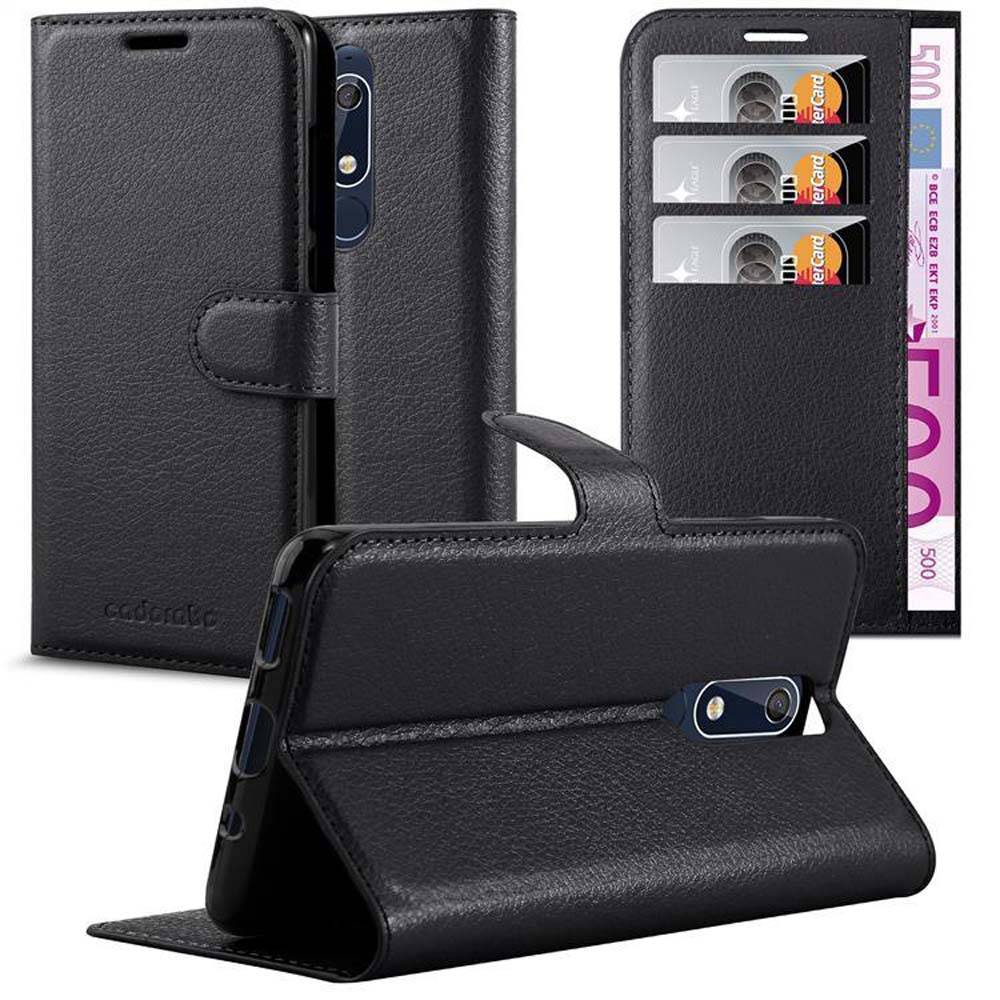 Cadorabo Hülle für Nokia 5.1 Schutz Hülle in Schwarz Handyhülle Etui Case Cover Magnetverschluss
