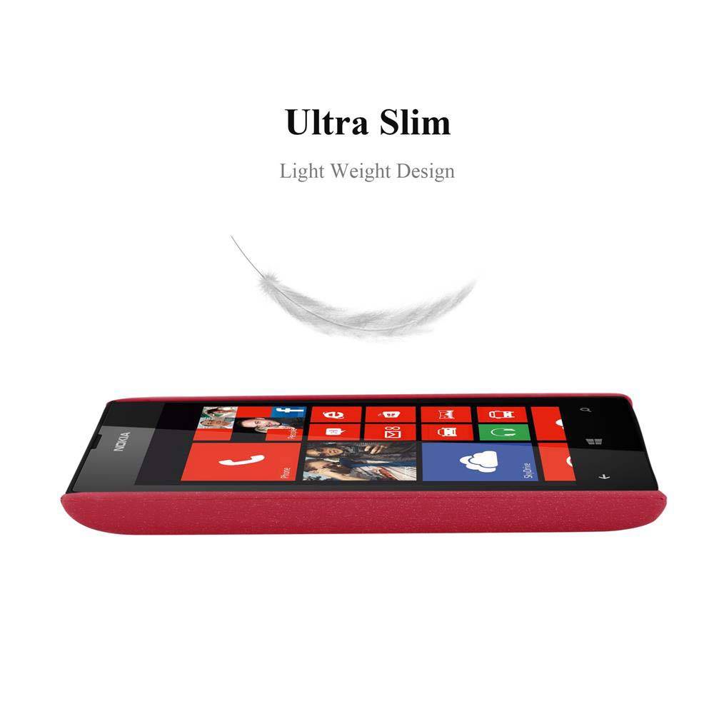 Cadorabo Schutzhülle für Nokia Lumia 520 / 521 Hülle in Rot Etui Hard Case Handyhülle Cover