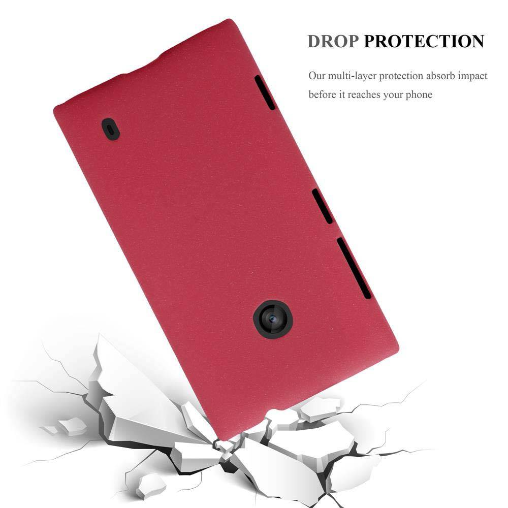 Cadorabo Schutzhülle für Nokia Lumia 520 / 521 Hülle in Rot Etui Hard Case Handyhülle Cover