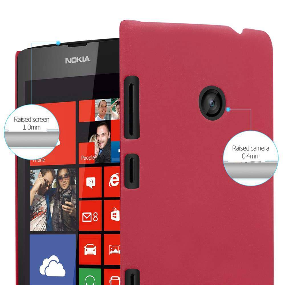 Cadorabo Schutzhülle für Nokia Lumia 520 / 521 Hülle in Rot Etui Hard Case Handyhülle Cover