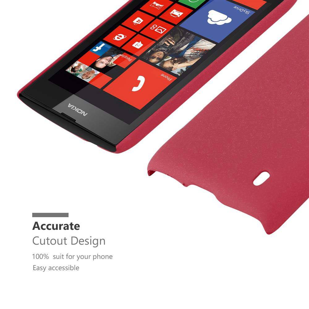Cadorabo Schutzhülle für Nokia Lumia 520 / 521 Hülle in Rot Etui Hard Case Handyhülle Cover