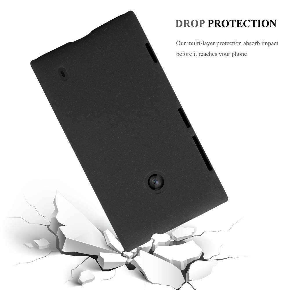 Cadorabo Schutzhülle für Nokia Lumia 520 / 521 Hülle in Schwarz Etui Hard Case Handyhülle Cover