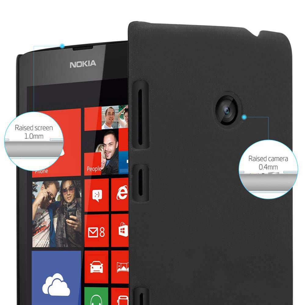 Cadorabo Schutzhülle für Nokia Lumia 520 / 521 Hülle in Schwarz Etui Hard Case Handyhülle Cover