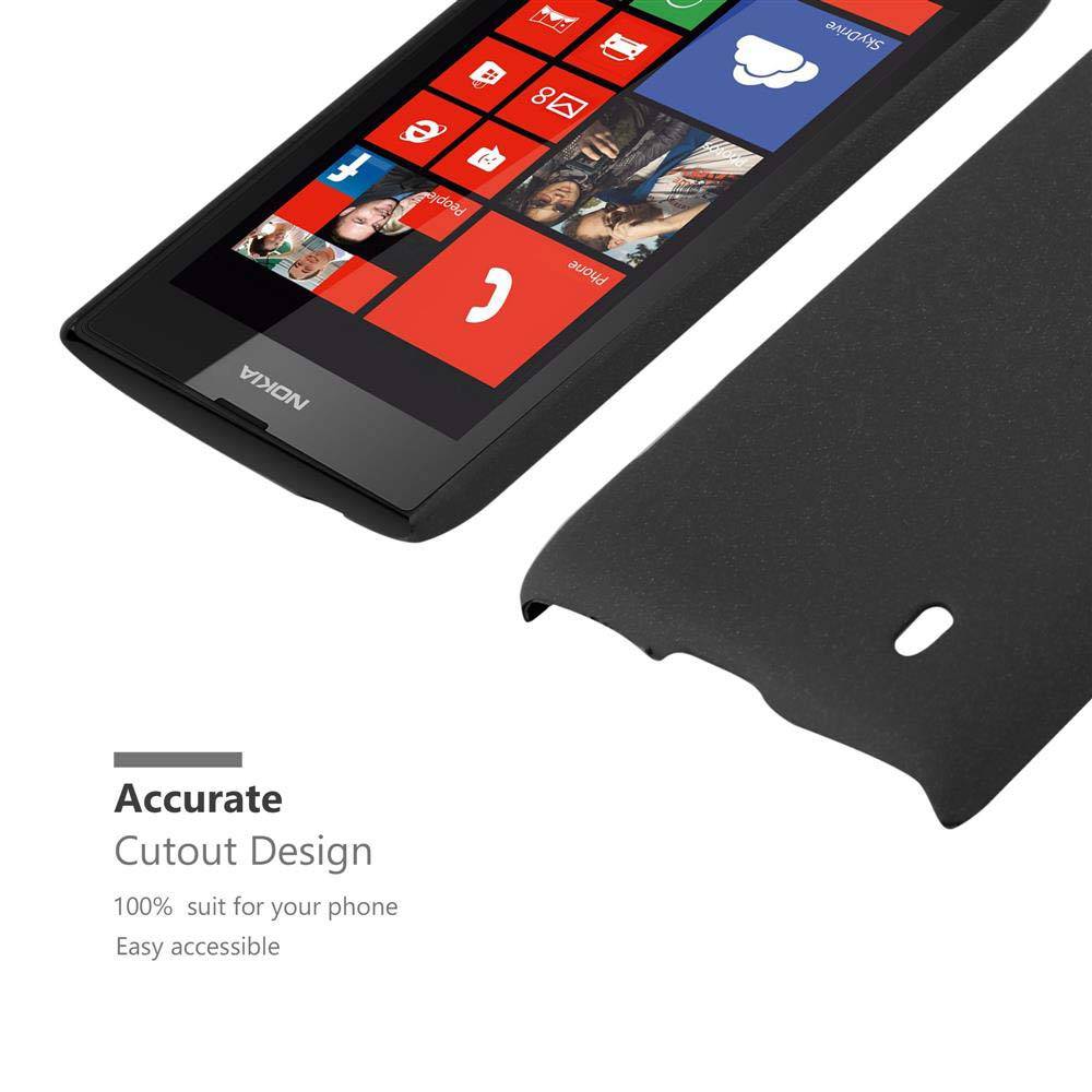 Cadorabo Schutzhülle für Nokia Lumia 520 / 521 Hülle in Schwarz Etui Hard Case Handyhülle Cover