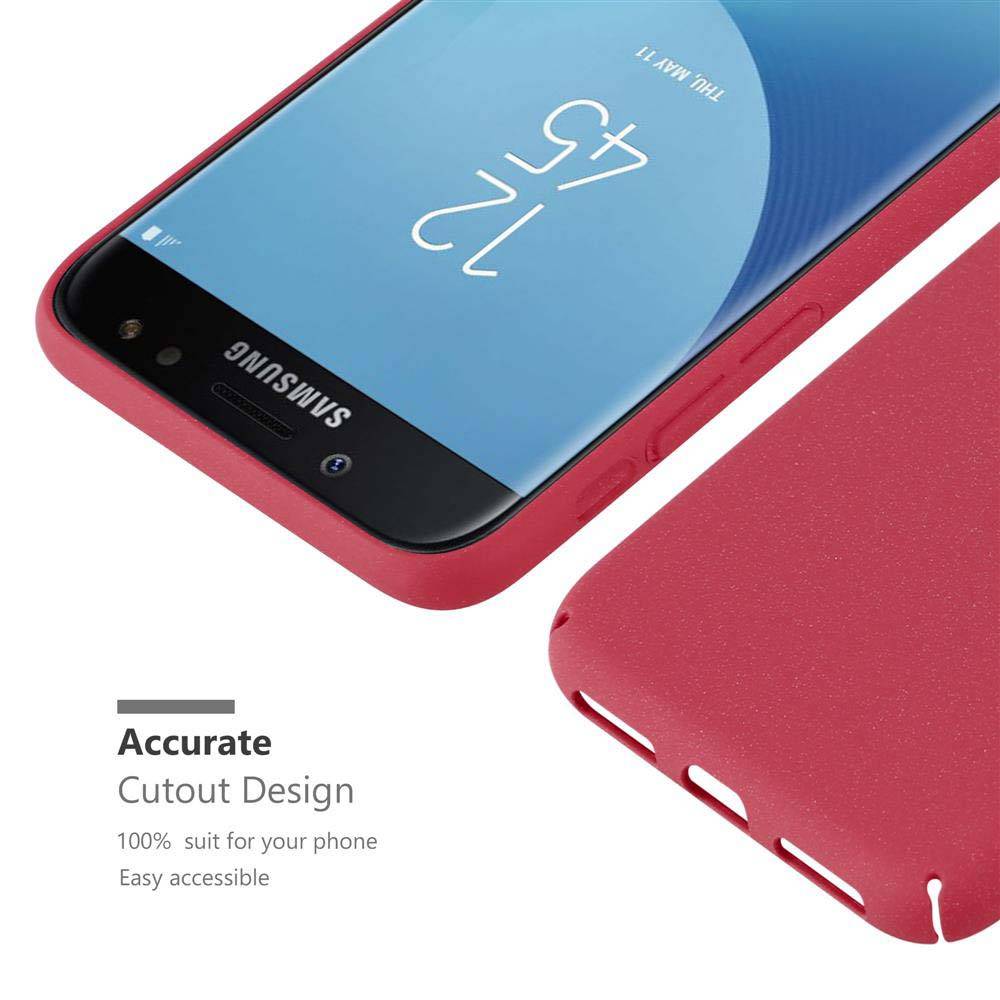 Cadorabo Schutzhülle für Samsung Galaxy J5 2017 Hülle in Rot Etui Hard Case Handyhülle Cover