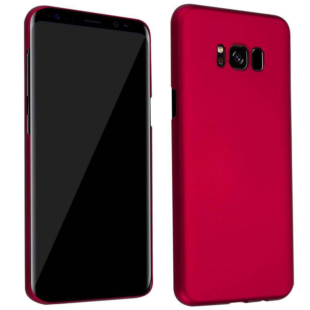 Cadorabo Hülle für Samsung Galaxy S8 Schutzhülle in Rot Hard Case Handy Hülle Etui