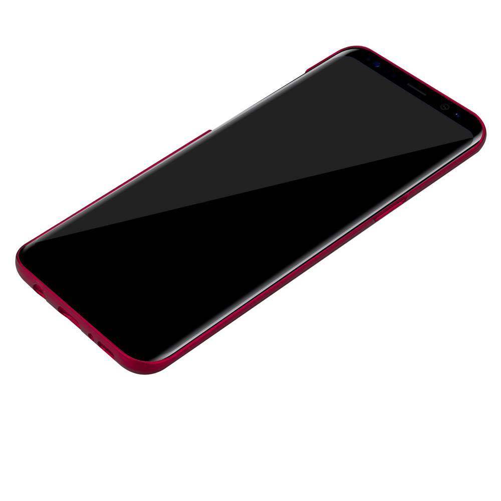 Cadorabo Hülle für Samsung Galaxy S8 Schutzhülle in Rot Hard Case Handy Hülle Etui