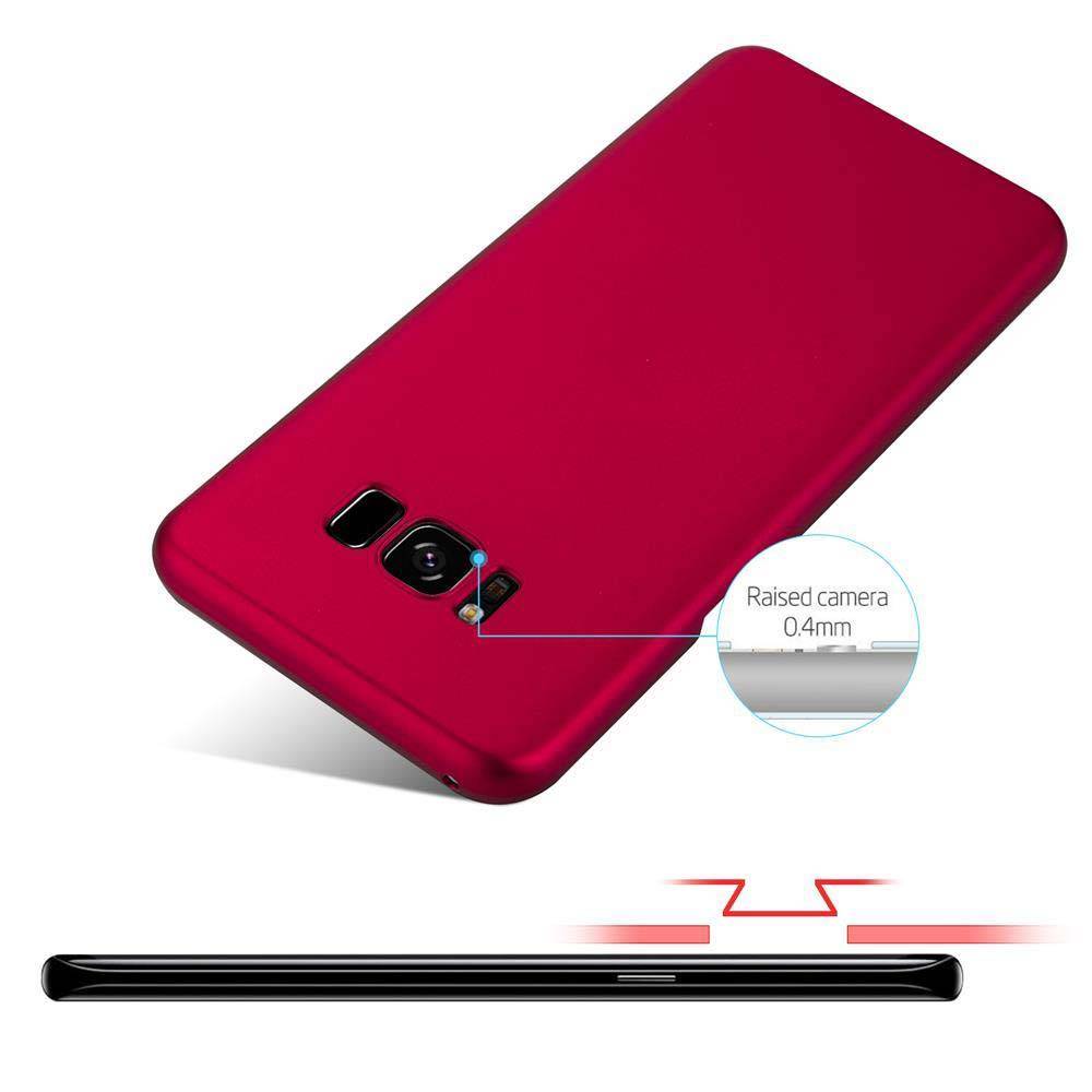 Cadorabo Hülle für Samsung Galaxy S8 Schutzhülle in Rot Hard Case Handy Hülle Etui
