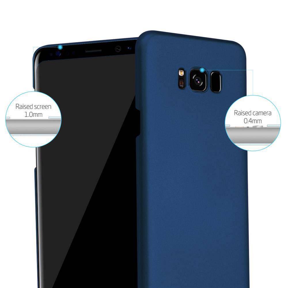 Cadorabo Hülle für Samsung Galaxy S8 PLUS Schutzhülle in Blau Hard Case Handy Hülle Etui