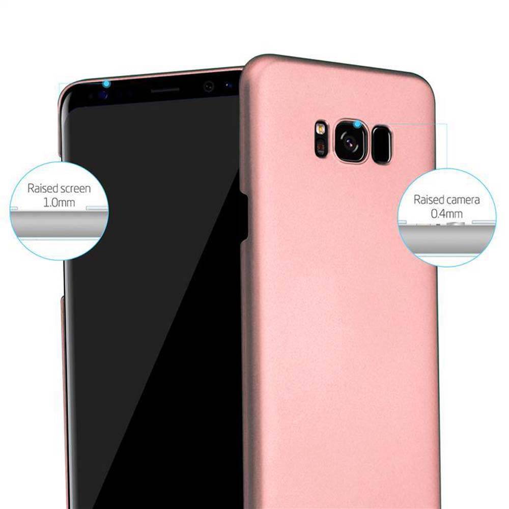 Cadorabo Hülle für Samsung Galaxy S8 PLUS Schutzhülle in Rosa Hard Case Handy Hülle Etui