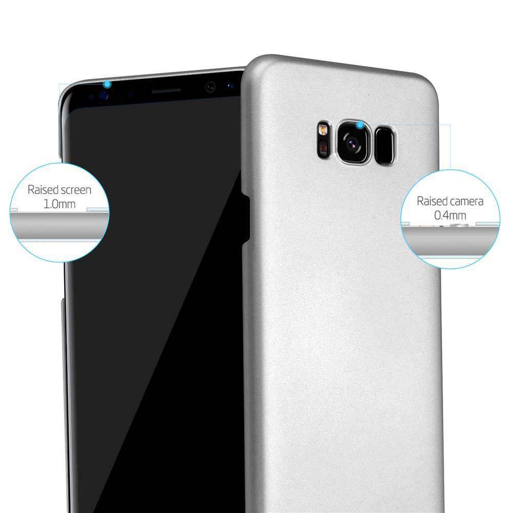 Cadorabo Hülle für Samsung Galaxy S8 PLUS Schutzhülle in Silber Hard Case Handy Hülle Etui