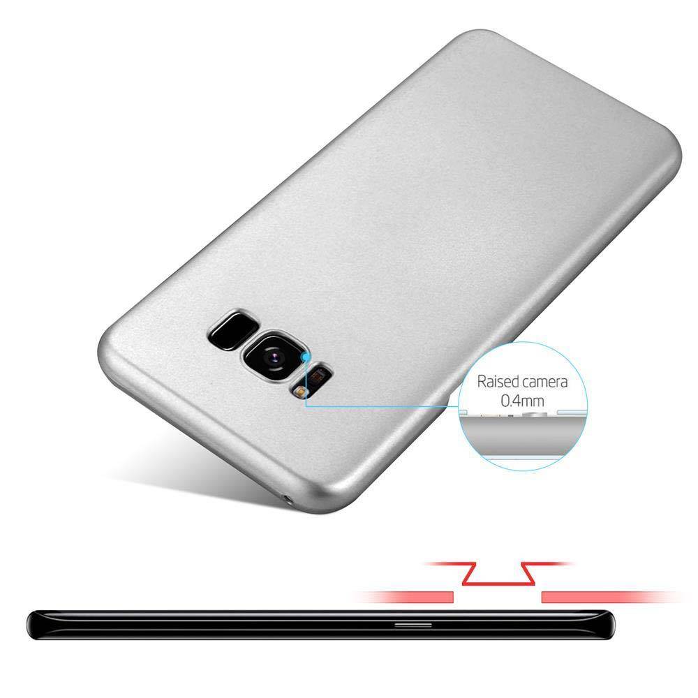 Cadorabo Hülle für Samsung Galaxy S8 PLUS Schutzhülle in Silber Hard Case Handy Hülle Etui