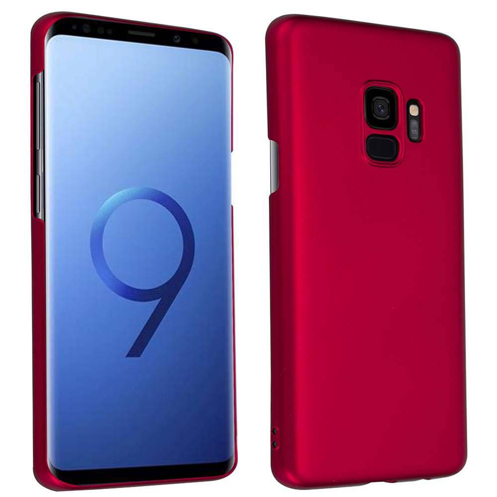 Cadorabo Hülle für Samsung Galaxy S9 Schutzhülle in Rot Hard Case Handy Hülle Etui