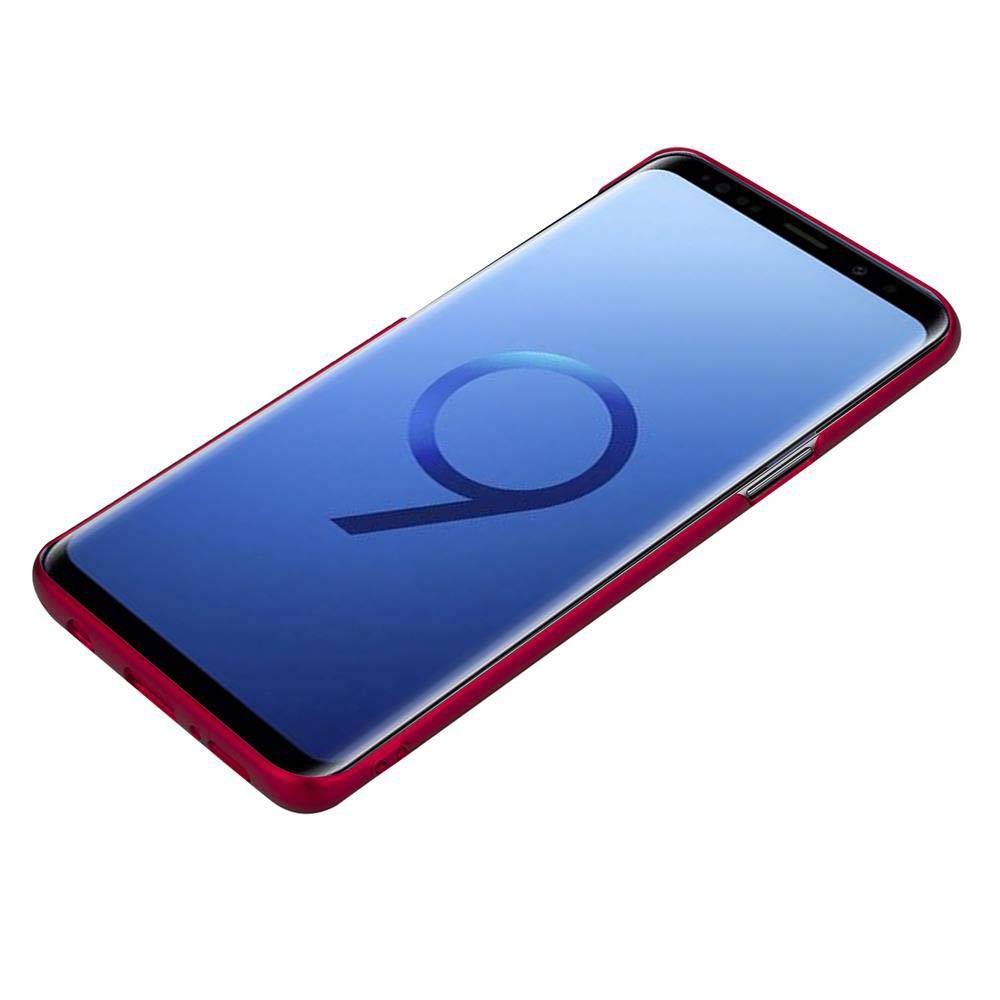 Cadorabo Hülle für Samsung Galaxy S9 Schutzhülle in Rot Hard Case Handy Hülle Etui