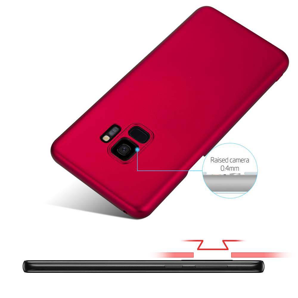 Cadorabo Hülle für Samsung Galaxy S9 Schutzhülle in Rot Hard Case Handy Hülle Etui