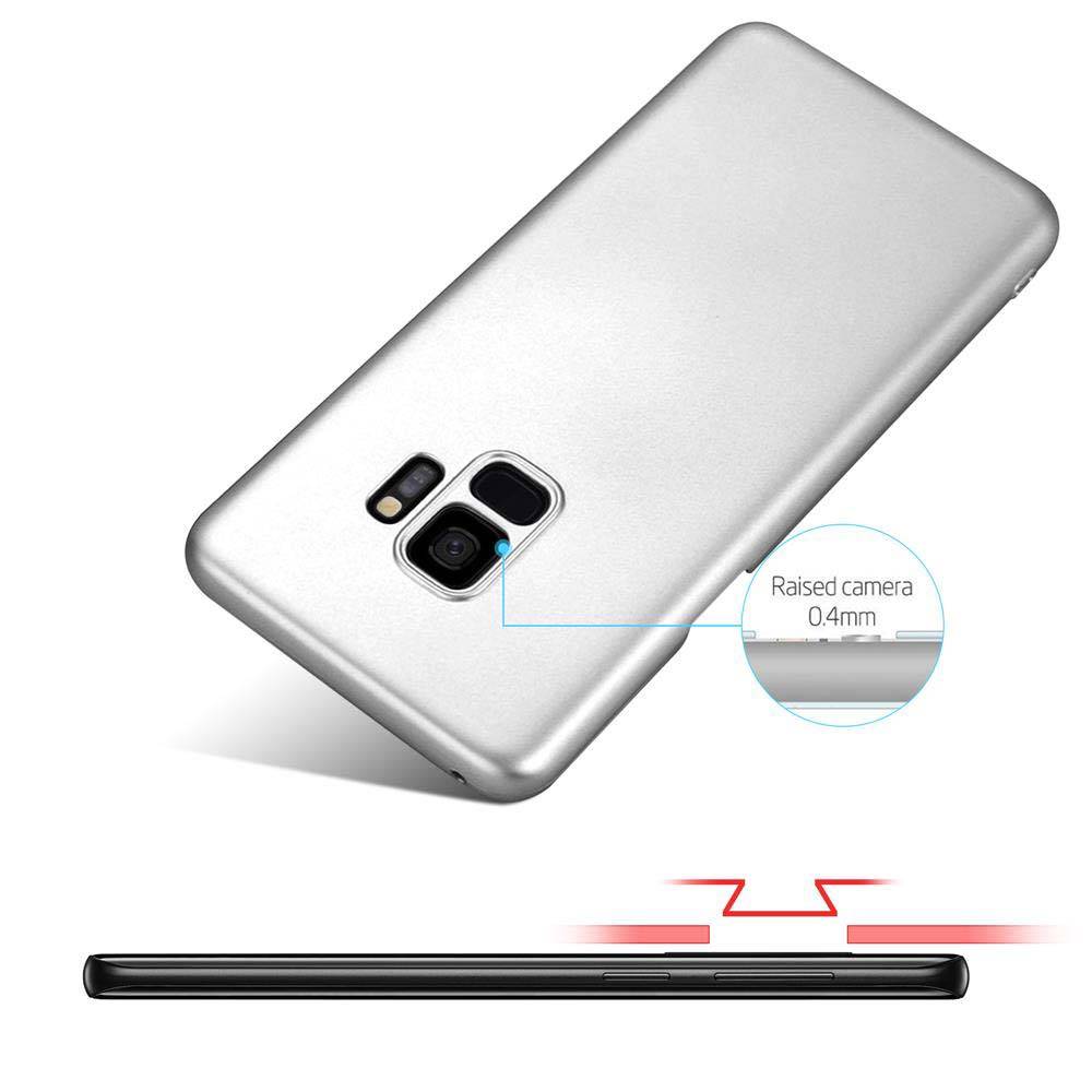 Cadorabo Hülle für Samsung Galaxy S9 Schutzhülle in Silber Hard Case Handy Hülle Etui
