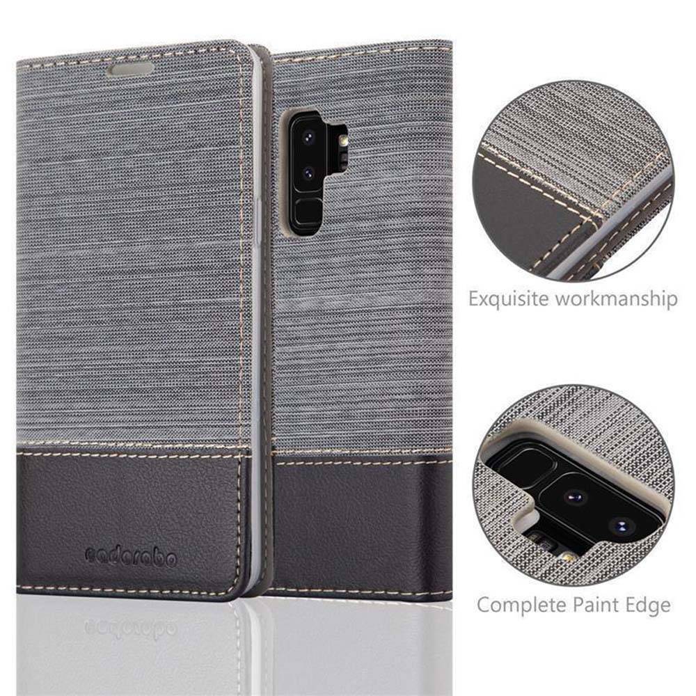 Cadorabo Hülle für Samsung Galaxy S9 PLUS Schutzhülle in Grau Handy Hülle Etui Book Case Cover