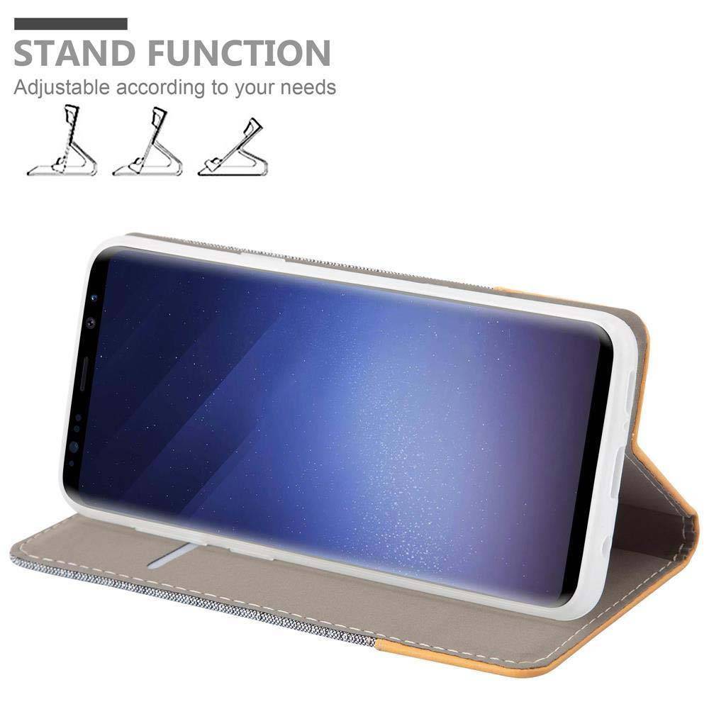 Cadorabo Hülle für Samsung Galaxy S9 PLUS Schutzhülle in Grau Handy Hülle Etui Book Case Cover