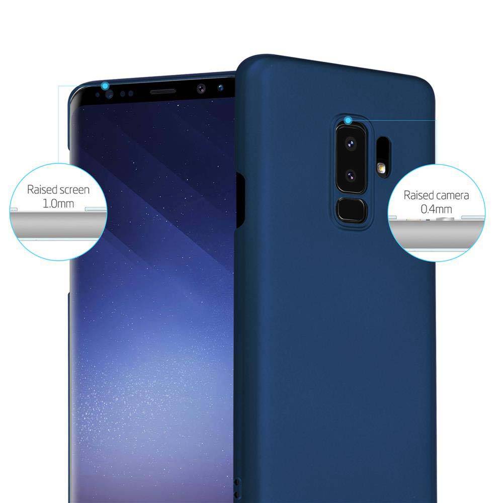 Cadorabo Hülle für Samsung Galaxy S9 PLUS Schutzhülle in Blau Hard Case Handy Hülle Etui