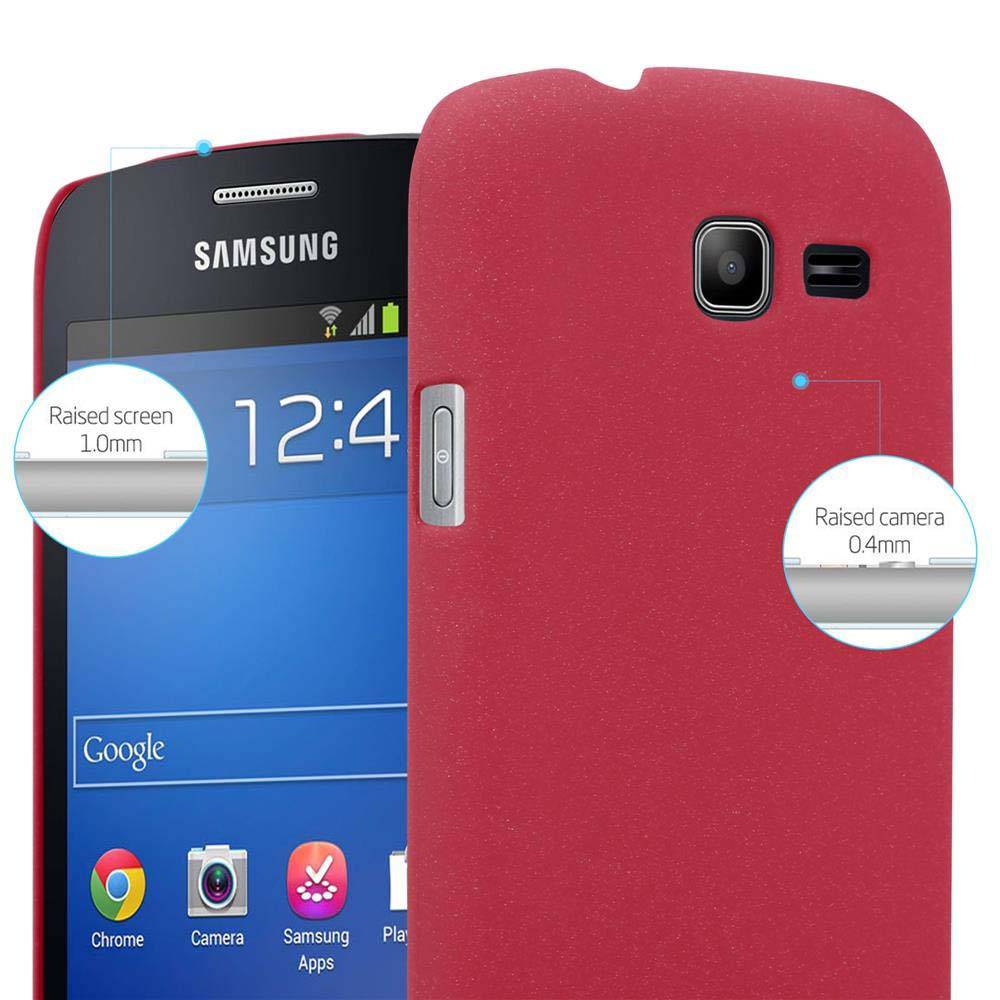 Cadorabo Schutzhülle für Samsung Galaxy TREND LITE Hülle in Rot Etui Hard Case Handyhülle Cover