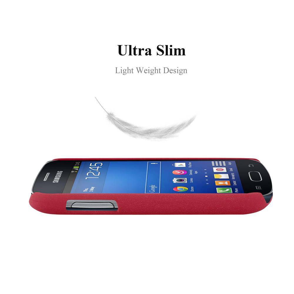 Cadorabo Schutzhülle für Samsung Galaxy TREND LITE Hülle in Rot Etui Hard Case Handyhülle Cover