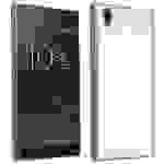 Cadorabo Hülle für Sony Xperia L1 Schutzhülle in Silber Hard Case Handy Hülle Etui