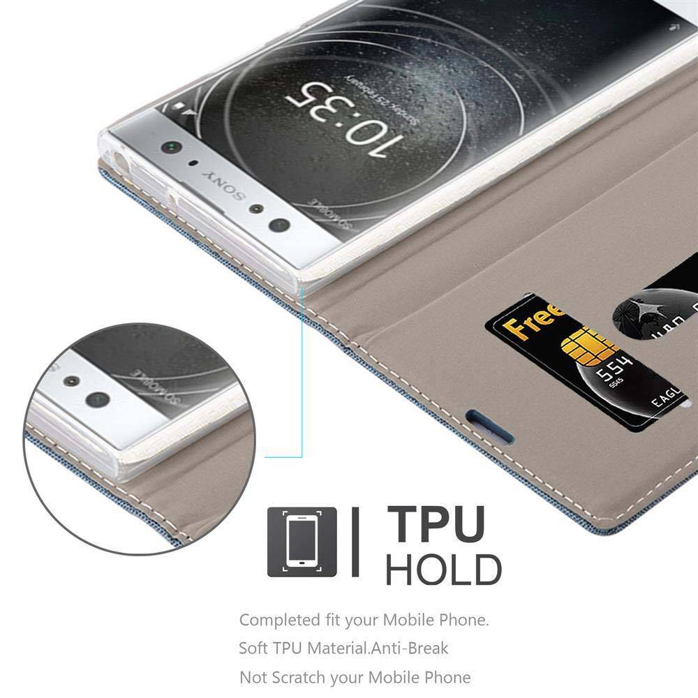 Cadorabo Hülle für Sony Xperia XA2 ULTRA Schutzhülle in Blau Handy Hülle Etui Book Case Cover