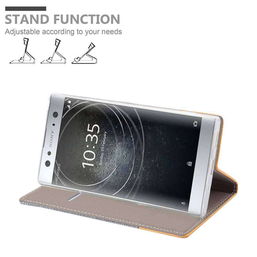 Cadorabo Hülle für Sony Xperia XA2 ULTRA Schutzhülle in Grau Handy Hülle Etui Book Case Cover