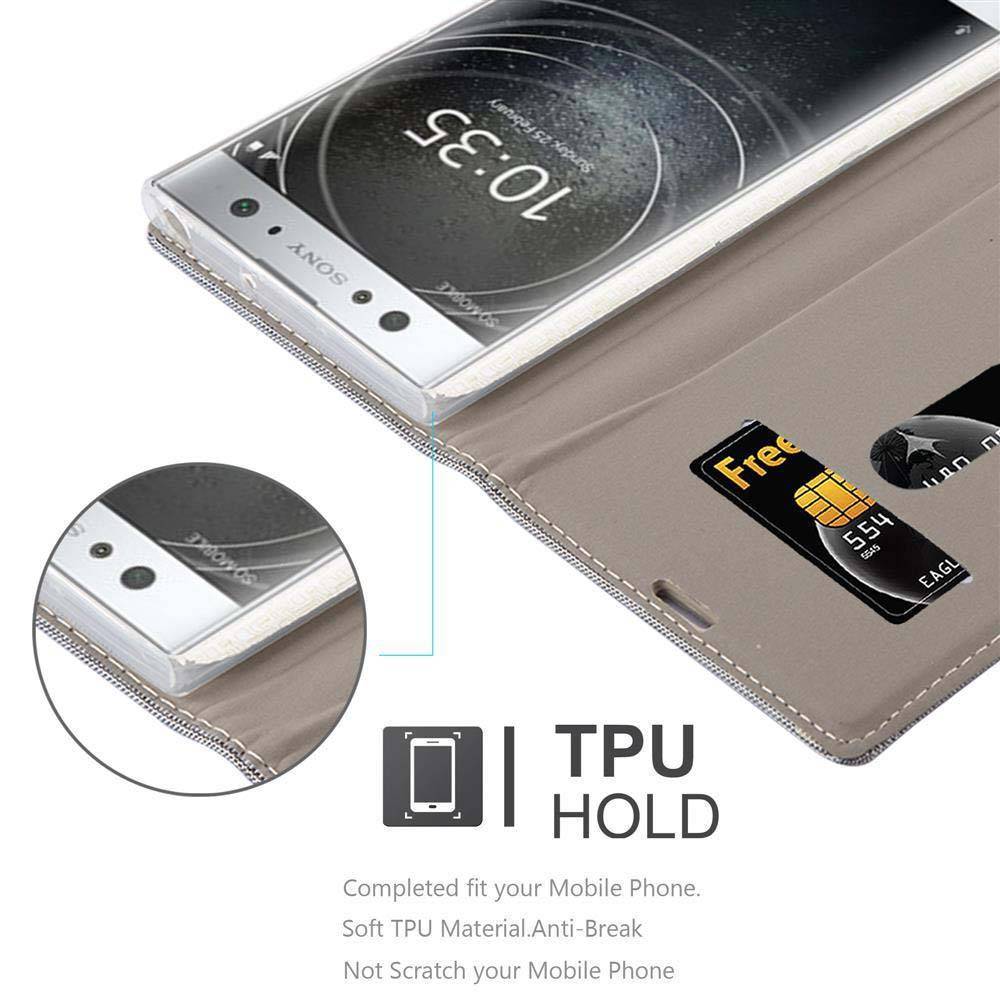 Cadorabo Hülle für Sony Xperia XA2 ULTRA Schutzhülle in Grau Handy Hülle Etui Book Case Cover