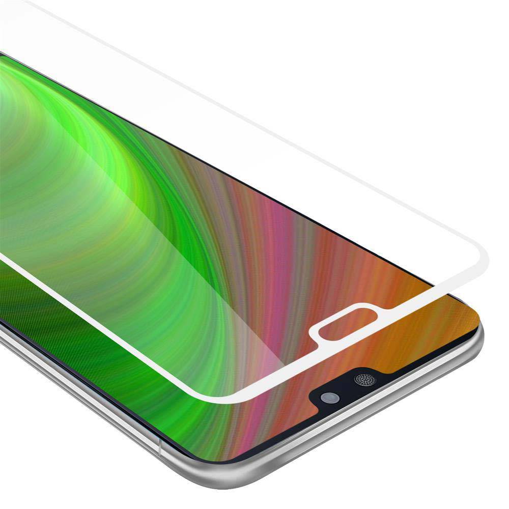 Cadorabo Panzerfolie für Huawei P20 Schutzfolie in Weiß Vollbild Folie Tempered Display Schutzglas