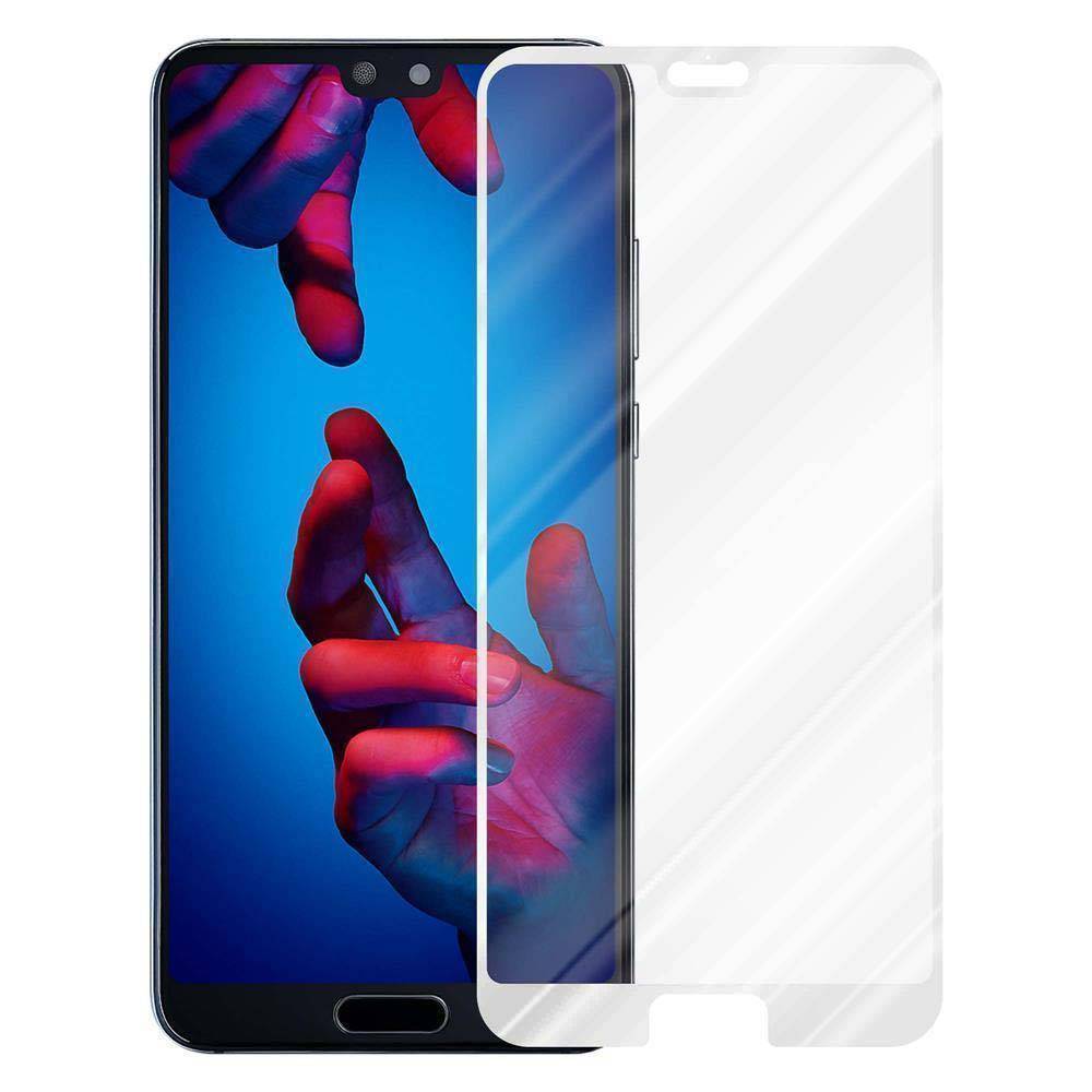 Cadorabo Panzerfolie für Huawei P20 Schutzfolie in Weiß Vollbild Folie Tempered Display Schutzglas