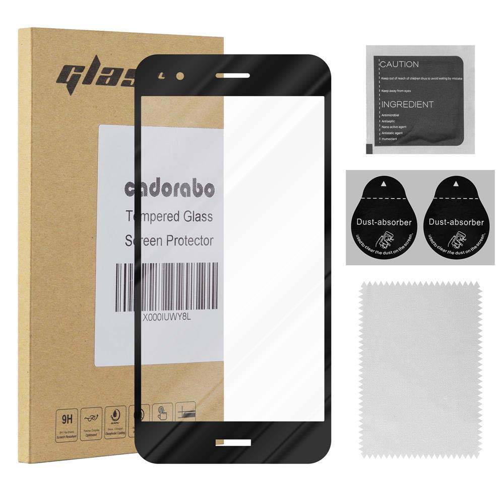 Cadorabo Panzerfolie für Huawei Y6 PRO 2017 Schutzfolie in Schwarz Vollbild Folie Tempered Display Schutzglas