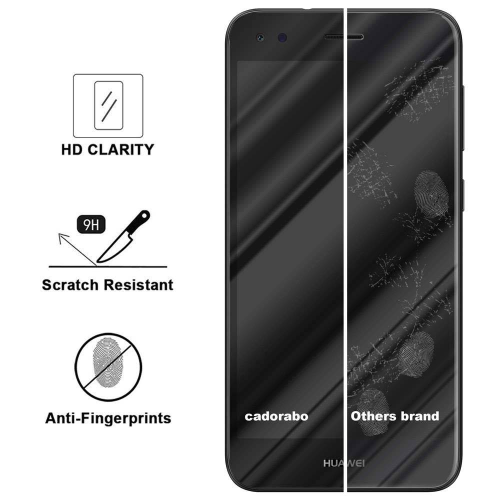 Cadorabo Panzerfolie für Huawei Y6 PRO 2017 Schutzfolie in Schwarz Vollbild Folie Tempered Display Schutzglas