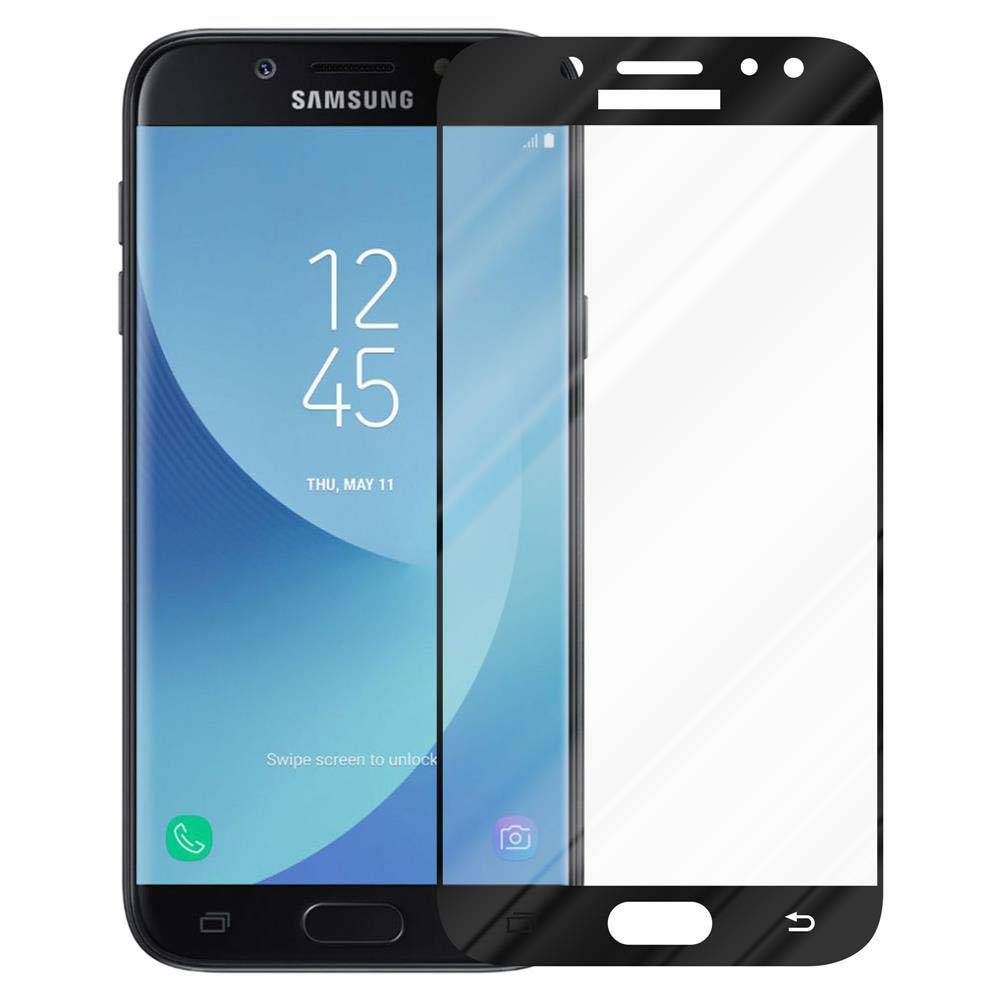 Cadorabo Panzerfolie für Samsung Galaxy J7 2017 Schutzfolie in Schwarz Vollbild Folie Tempered Display Schutzglas