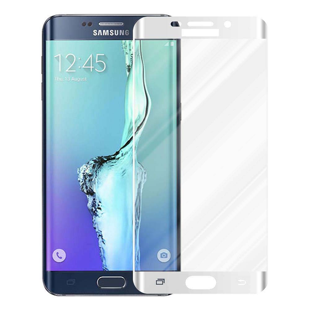 Cadorabo Panzerfolie für Samsung Galaxy S6 EDGE Schutzfolie in Weiß Vollbild Folie Tempered Display Schutzglas