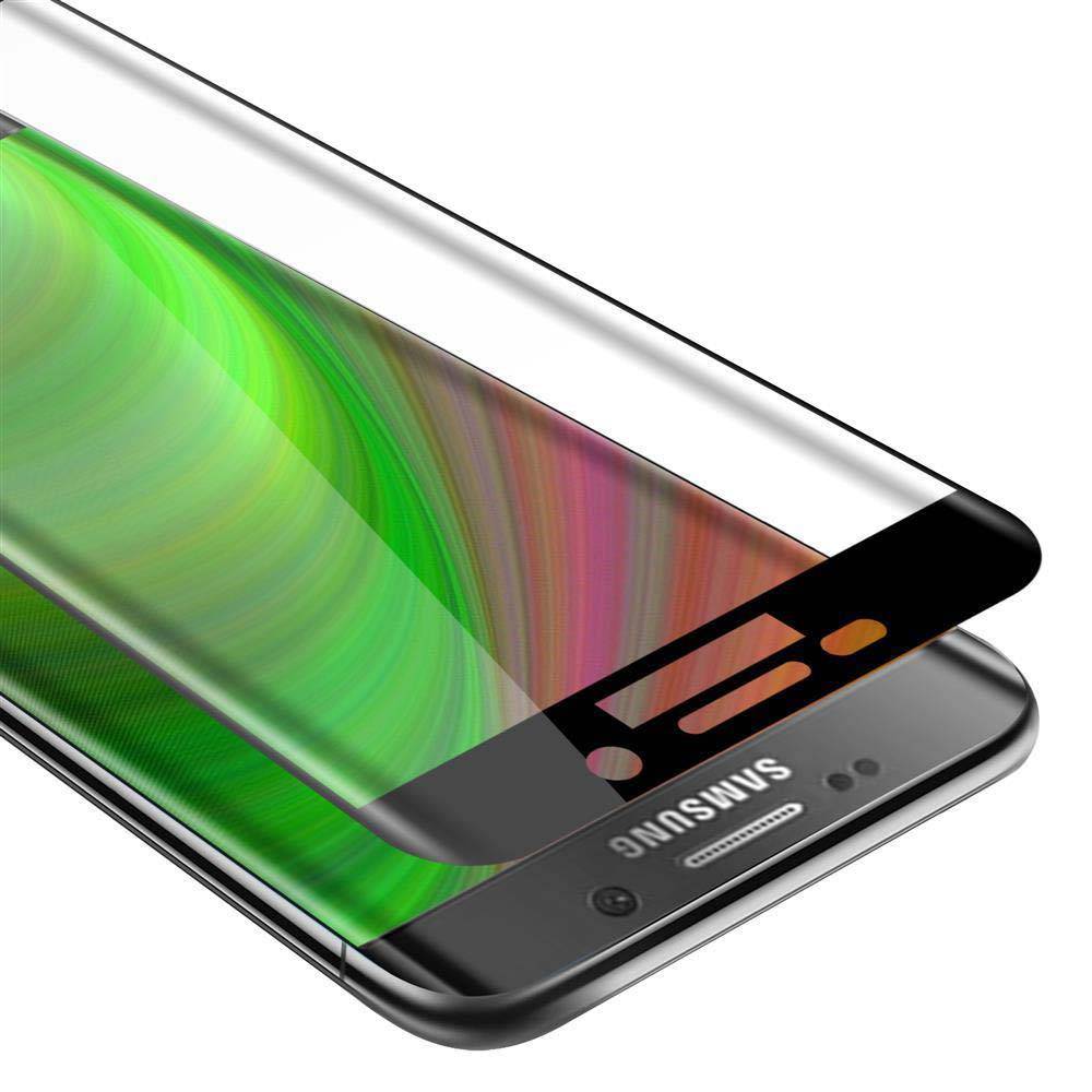 Cadorabo Panzerfolie für Samsung Galaxy S6 EDGE PLUS Schutzfolie in Schwarz Vollbild Folie Tempered Display Schutzglas