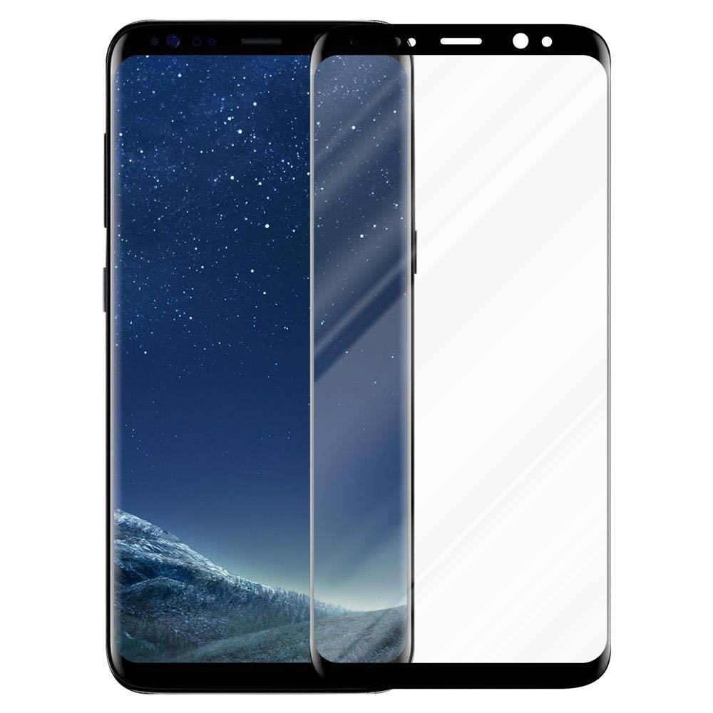 Cadorabo Panzerfolie für Samsung Galaxy S8 Schutzfolie in Schwarz Vollbild Folie Tempered Display Schutzglas