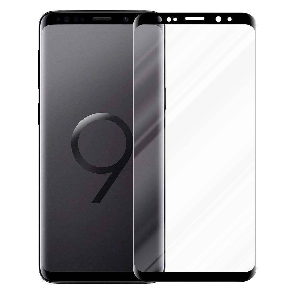 Cadorabo Panzerfolie für Samsung Galaxy S9 Schutzfolie in Schwarz Vollbild Folie Tempered Display Schutzglas