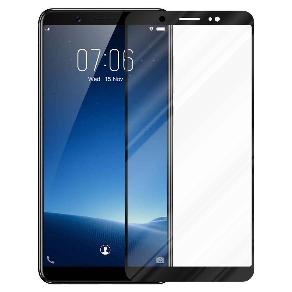Cadorabo Panzerfolie für Vivo V7 Schutzfolie in Schwarz Vollbild Folie Tempered Display Schutzglas