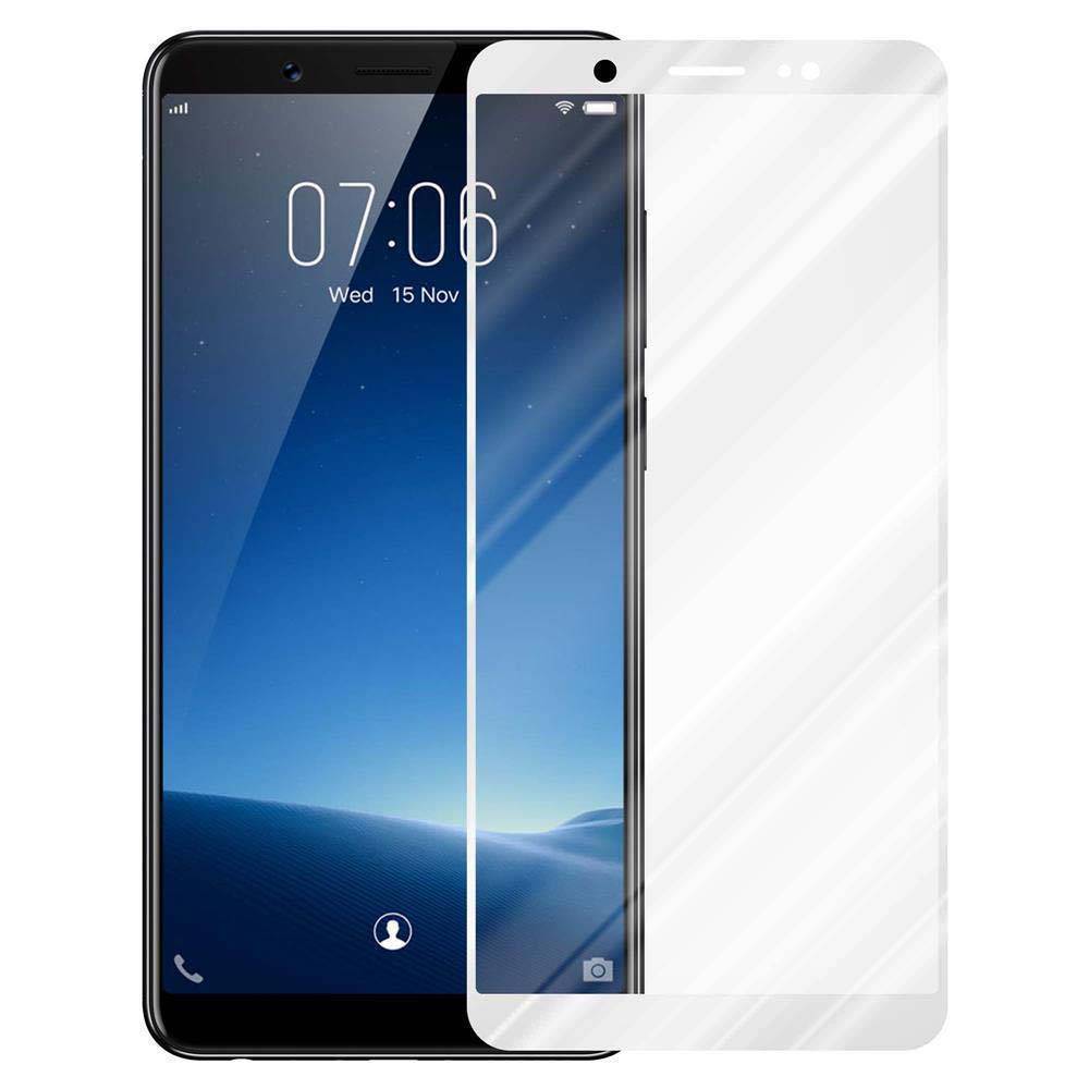 Cadorabo Panzerfolie für Vivo V7 Schutzfolie in Weiß Vollbild Folie Tempered Display Schutzglas