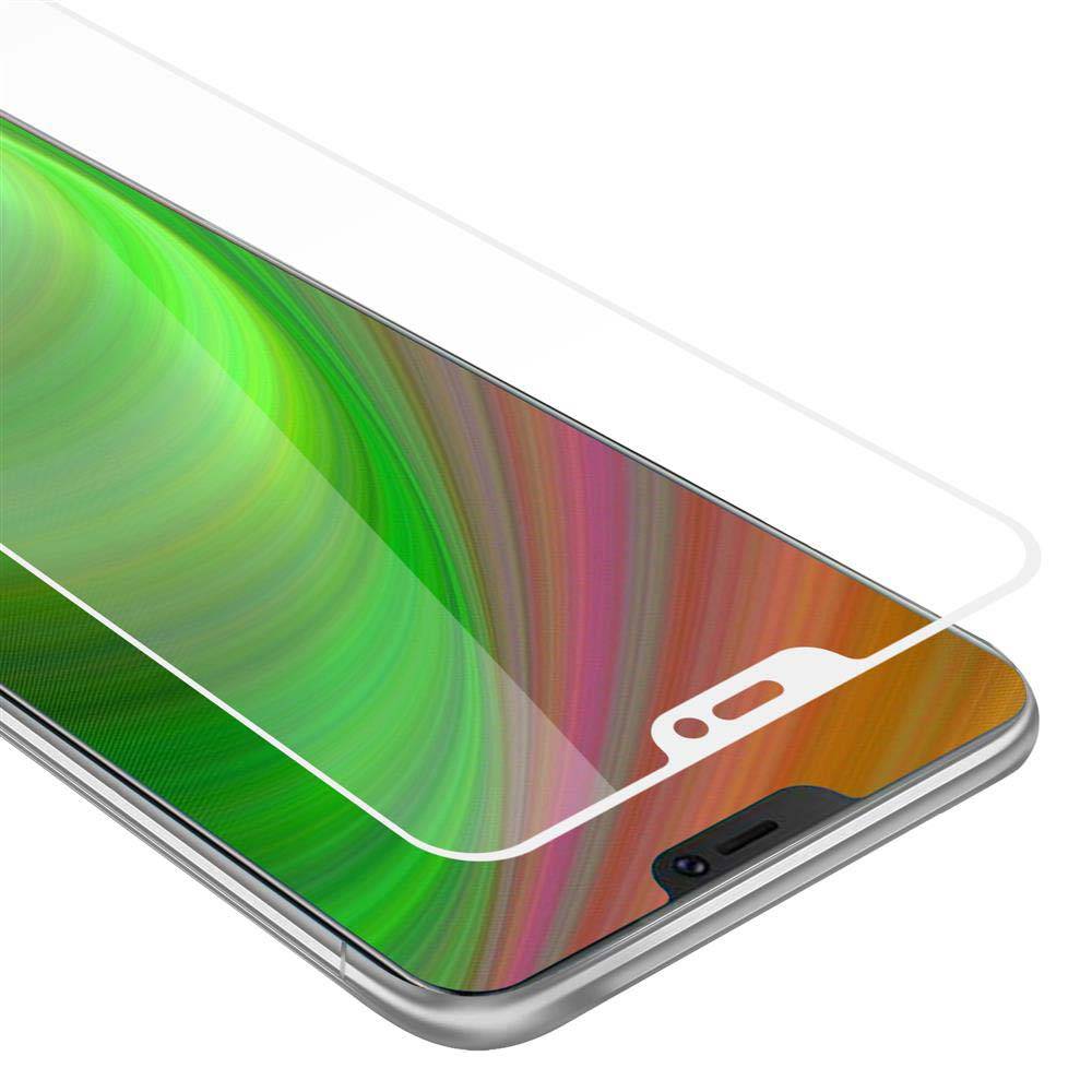 Cadorabo Panzerfolie für Vivo V9 Schutzfolie in Weiß Vollbild Folie Tempered Display Schutzglas