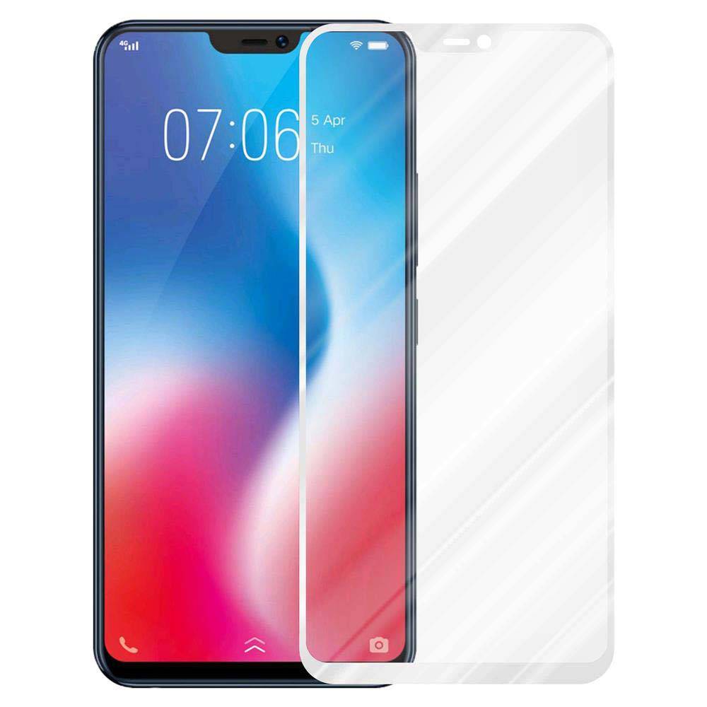 Cadorabo Panzerfolie für Vivo V9 Schutzfolie in Weiß Vollbild Folie Tempered Display Schutzglas