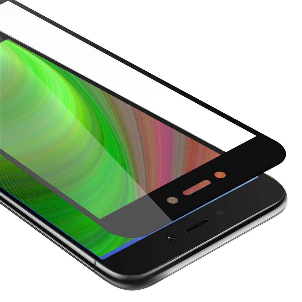 Cadorabo Panzerfolie für Xiaomi RedMi 5A Schutzfolie in Schwarz Vollbild Folie Tempered Display Schutzglas