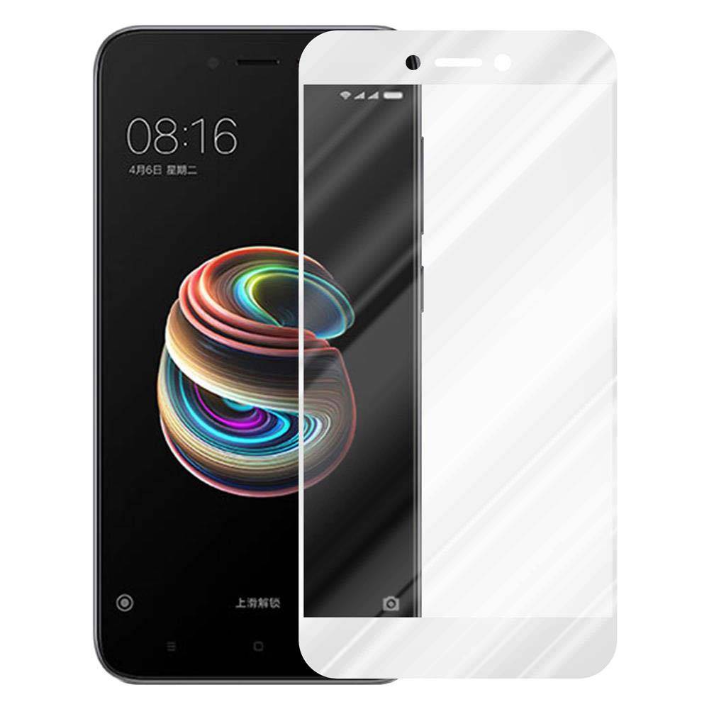 Cadorabo Panzerfolie für Xiaomi RedMi 5A Schutzfolie in Weiß Vollbild Folie Tempered Display Schutzglas