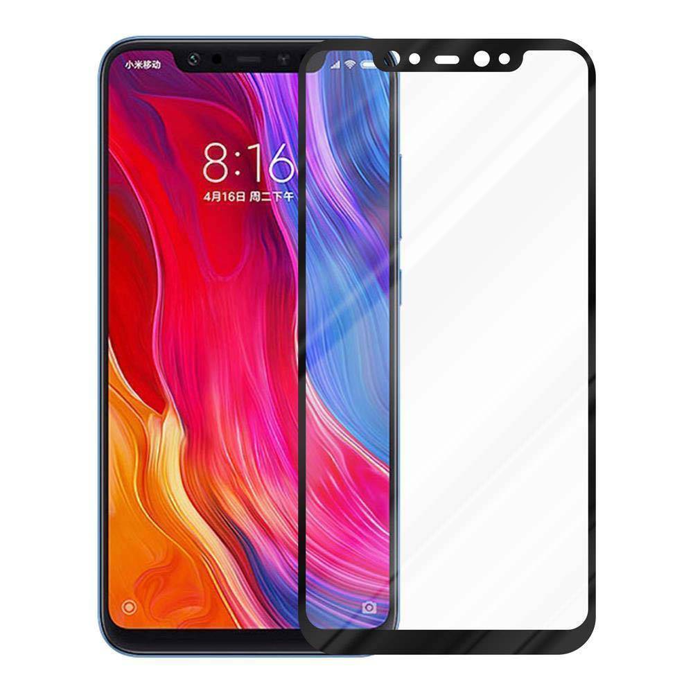 Cadorabo Panzerfolie für Xiaomi Mi 8 Schutzfolie in Schwarz Vollbild Folie Tempered Display Schutzglas