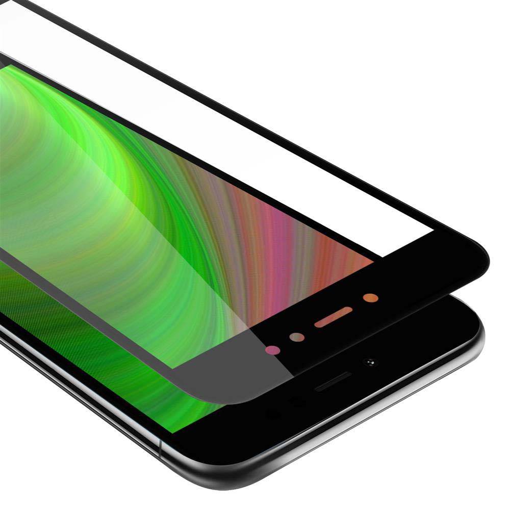 Cadorabo Panzerfolie für Xiaomi RedMi NOTE 5A PRIME Schutzfolie in Schwarz Vollbild Folie Tempered Display Schutzglas