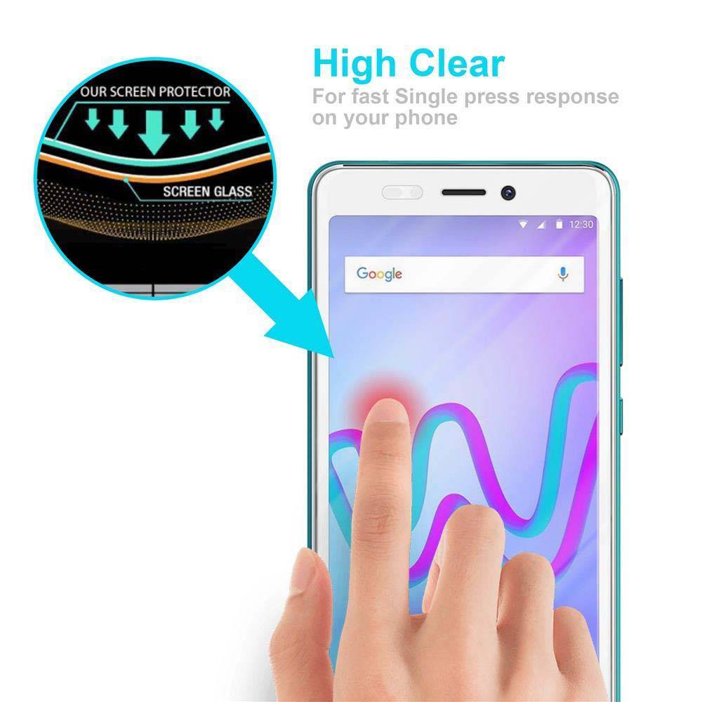 Cadorabo Panzer Folie für WIKO JERRY 3 Schutzfolie in Transparent Gehärtetes Tempered Display-Schutzglas