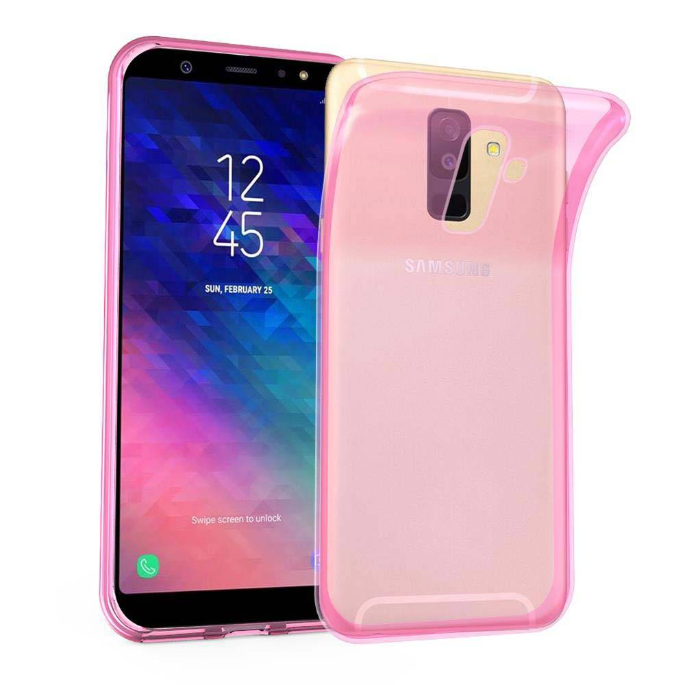 Cadorabo Hülle für Samsung Galaxy A6 PLUS 2018 Schutz Hülle in Pink Schutzhülle TPU Silikon Cover Etui Case