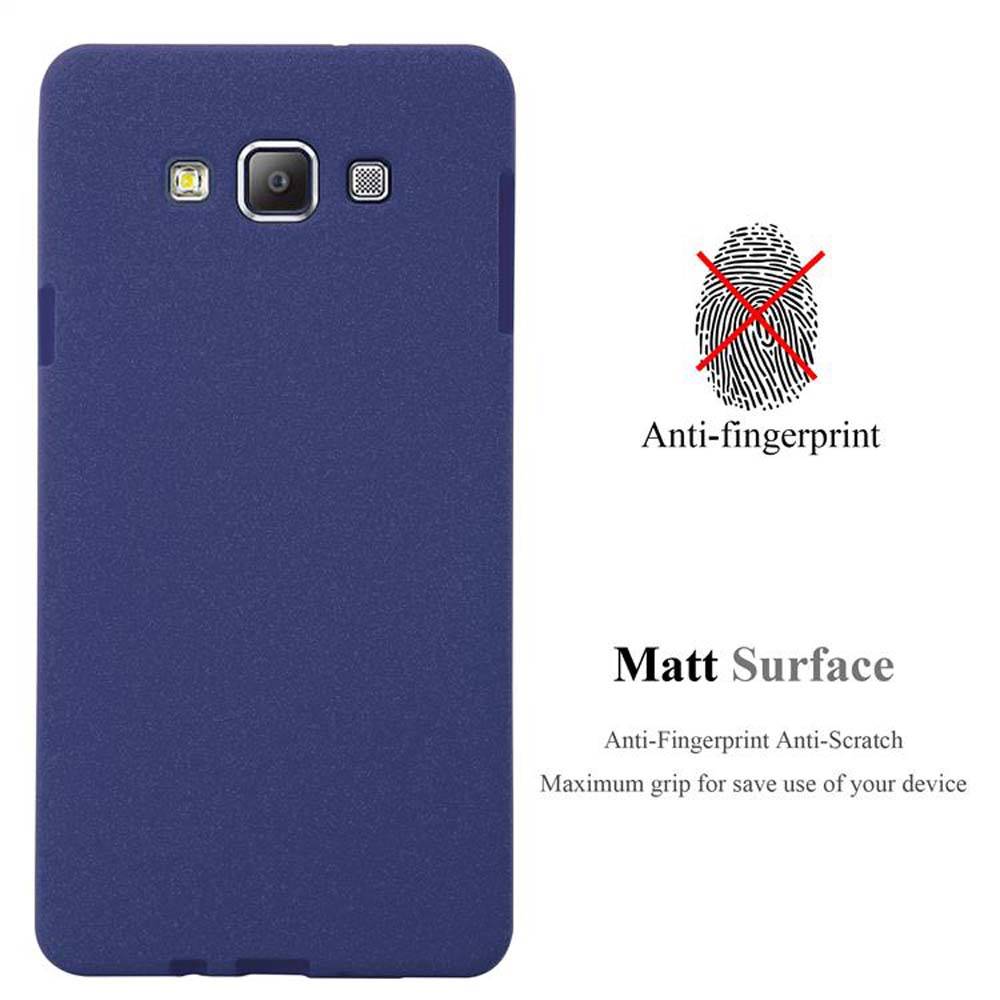 Cadorabo Schutzhülle für Samsung Galaxy A7 2015 Hülle in Blau Handyhülle TPU Etui Cover Case